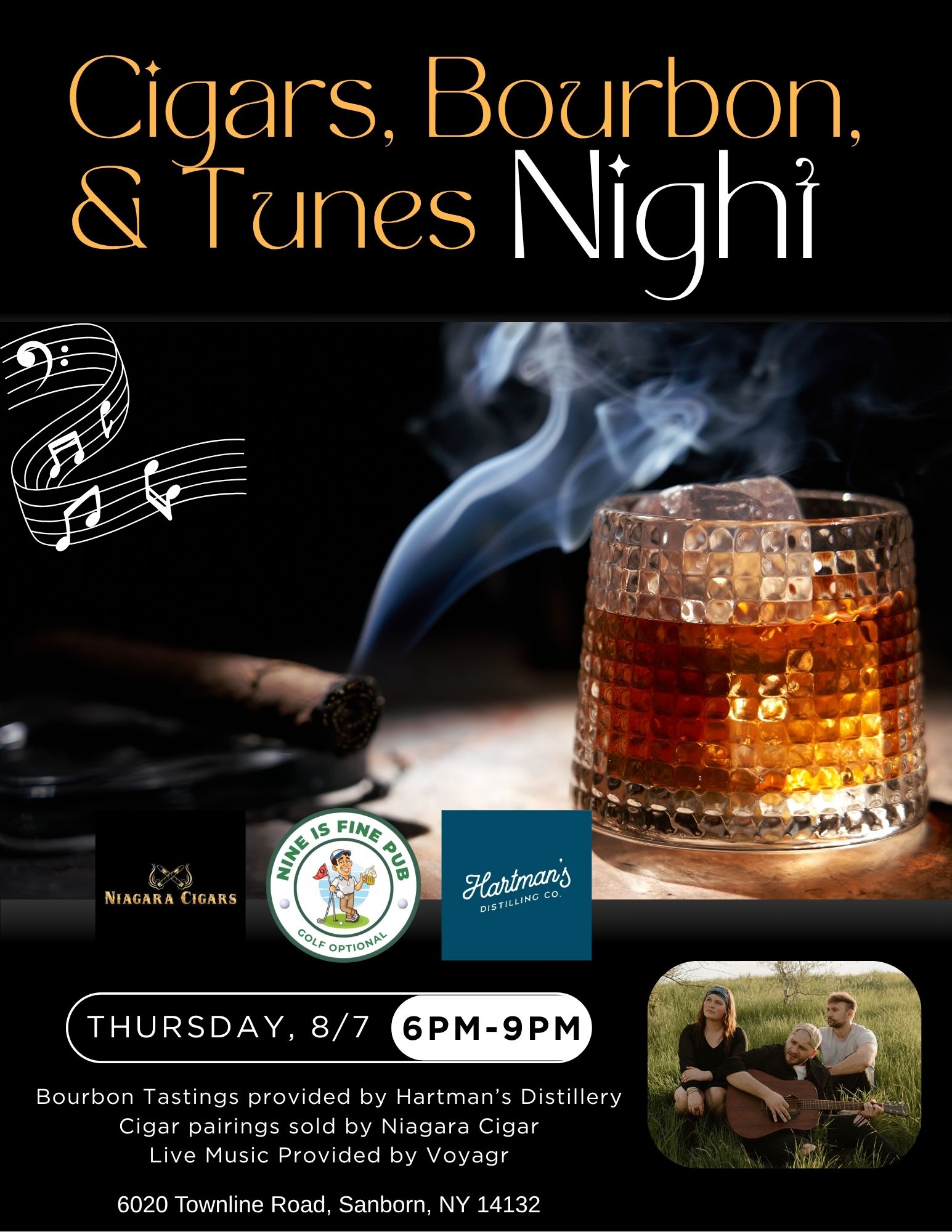Cigars, Bourbon, and Tunes Night